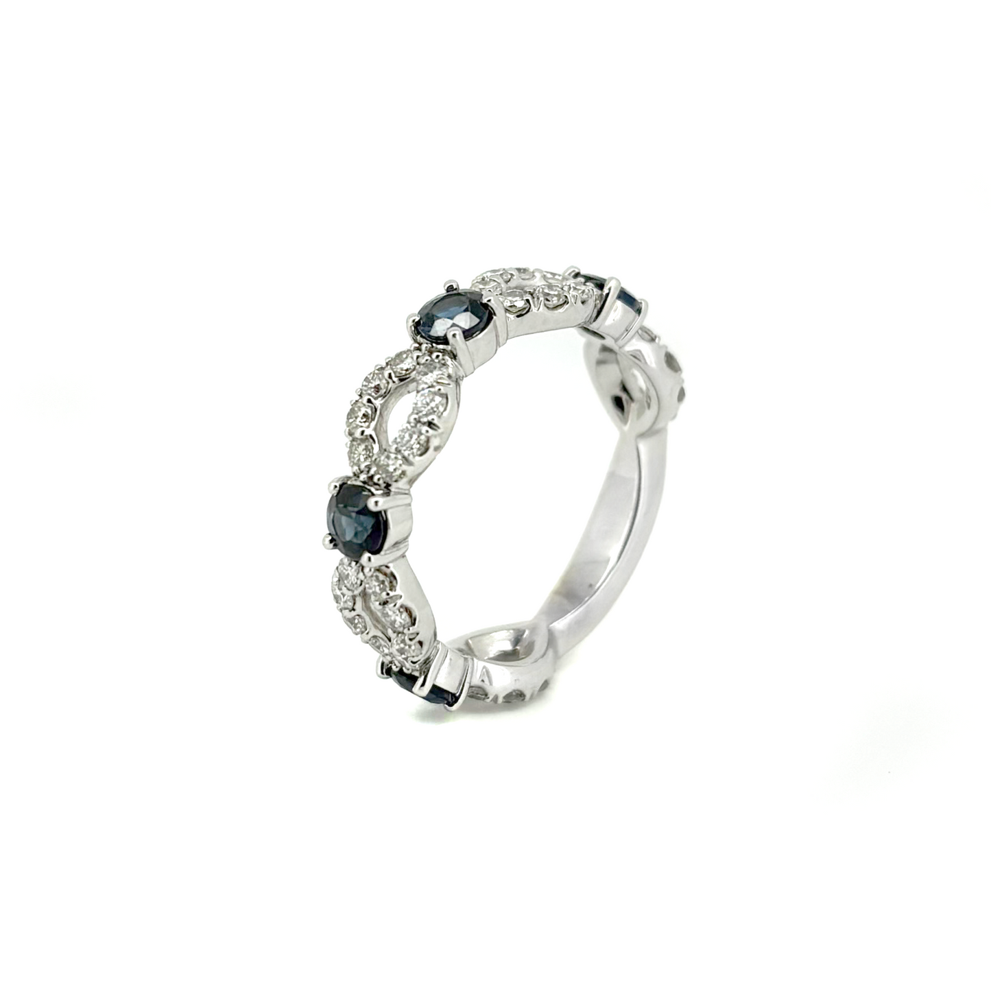 Diamond and Sapphire Stackable Band