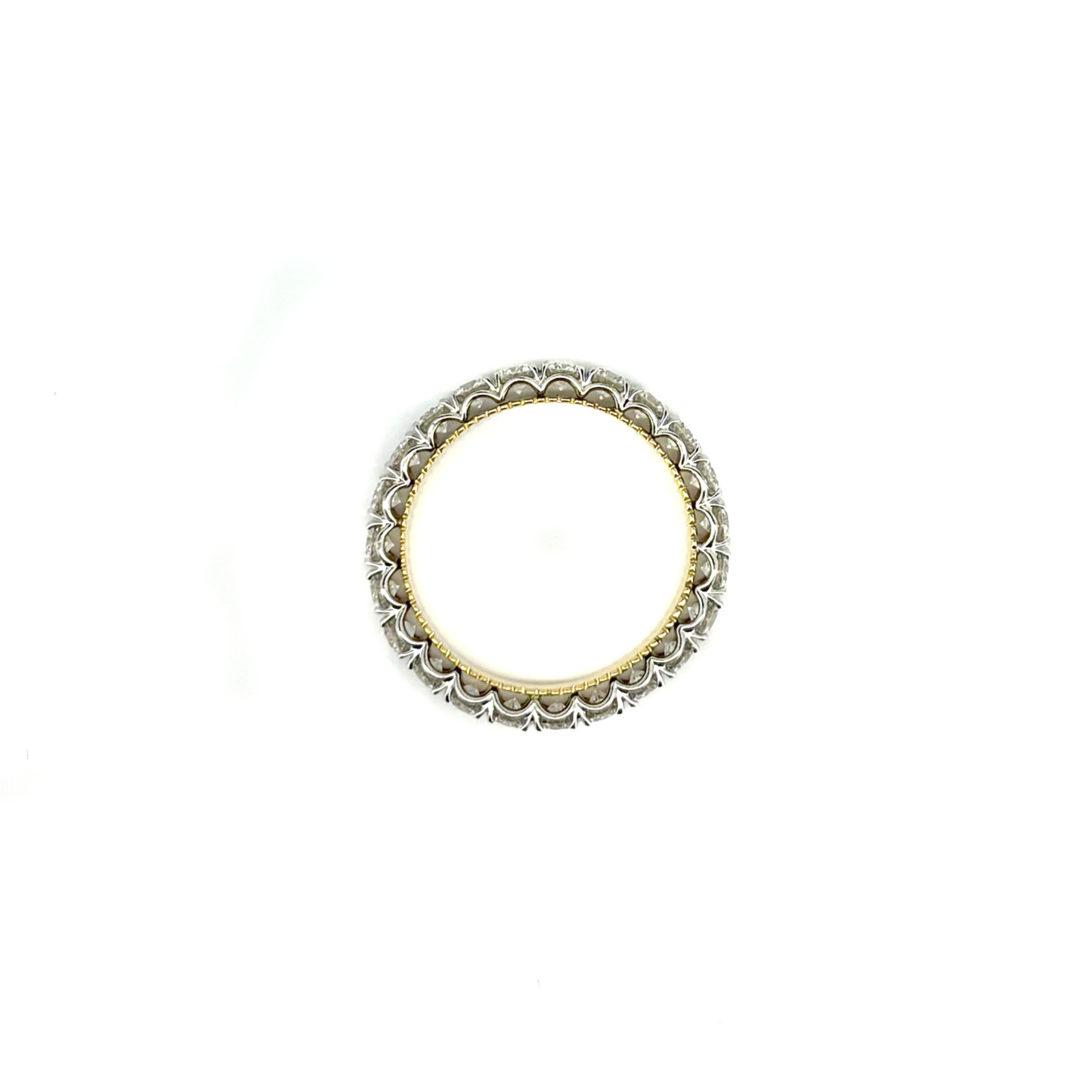 Two-Tone Milgrain Diamond Eternity Band