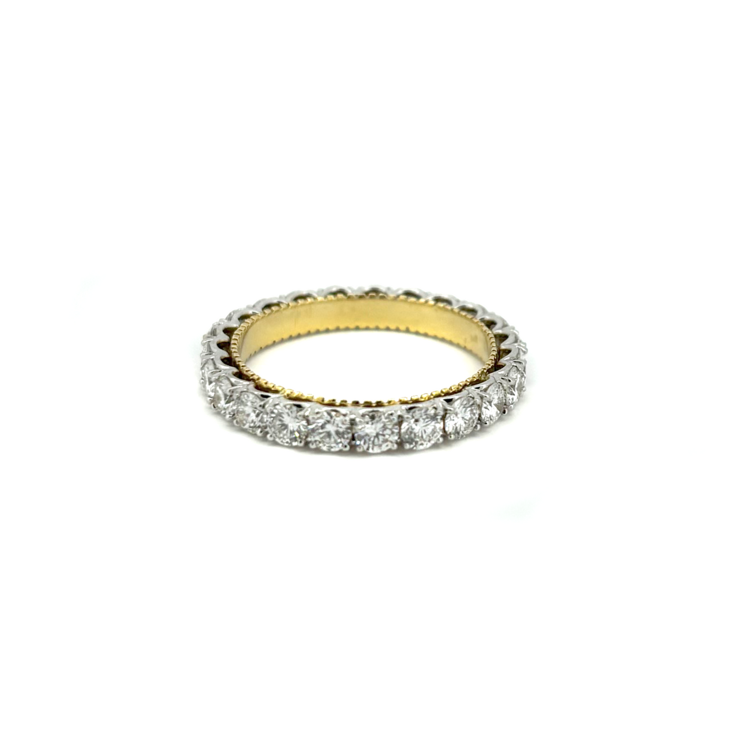 Two-Tone Milgrain Diamond Eternity Band