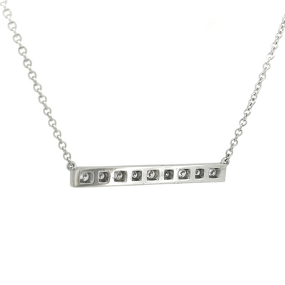 White Gold Straight Bar Pendant