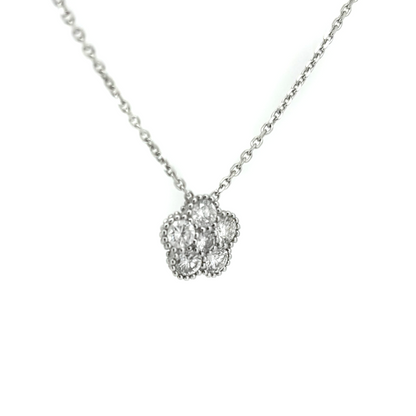 Bead Set Diamond Cluster Pendant