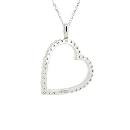 Open Heart Diamond Pendant