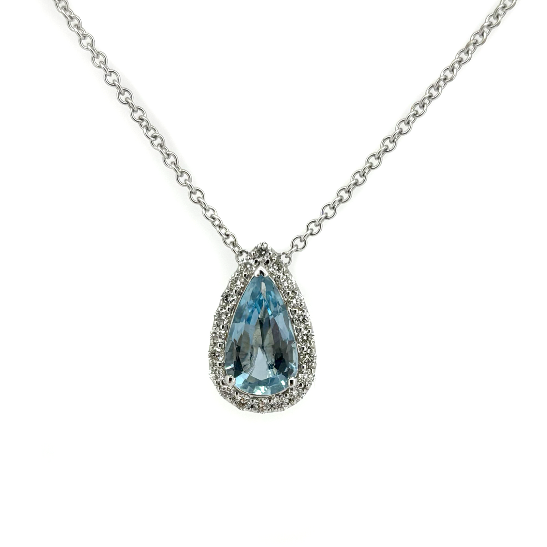 ★HARANG★ HR 281N_Milky Aquamarine Necklace Aquamarine Necklace | Made In Earth US