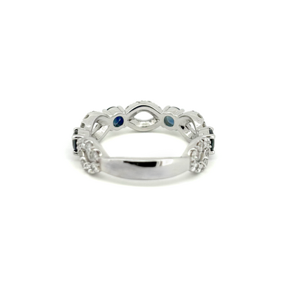 Diamond and Sapphire Stackable Band