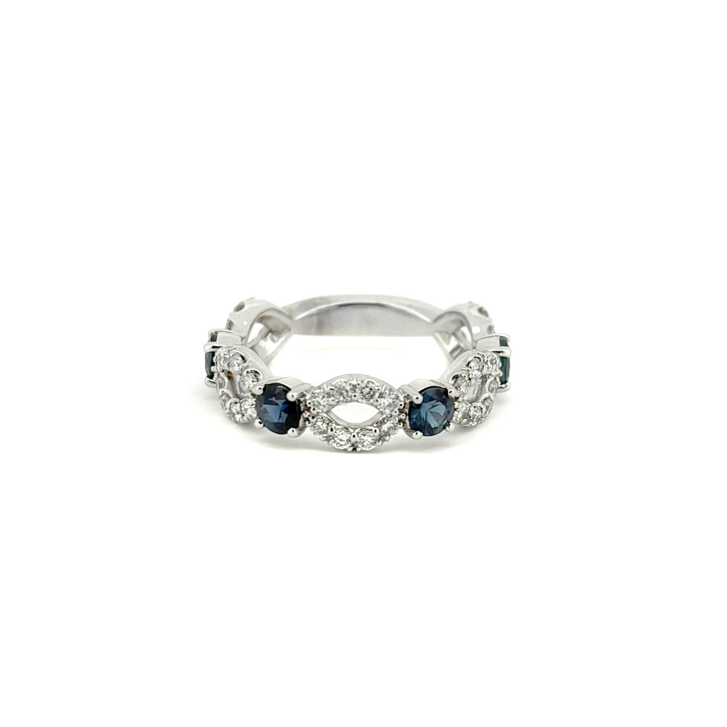 Diamond and Sapphire Stackable Band