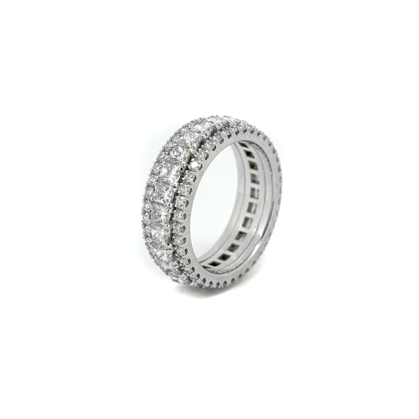 3.50 Carat Princess and Round Eternity Band