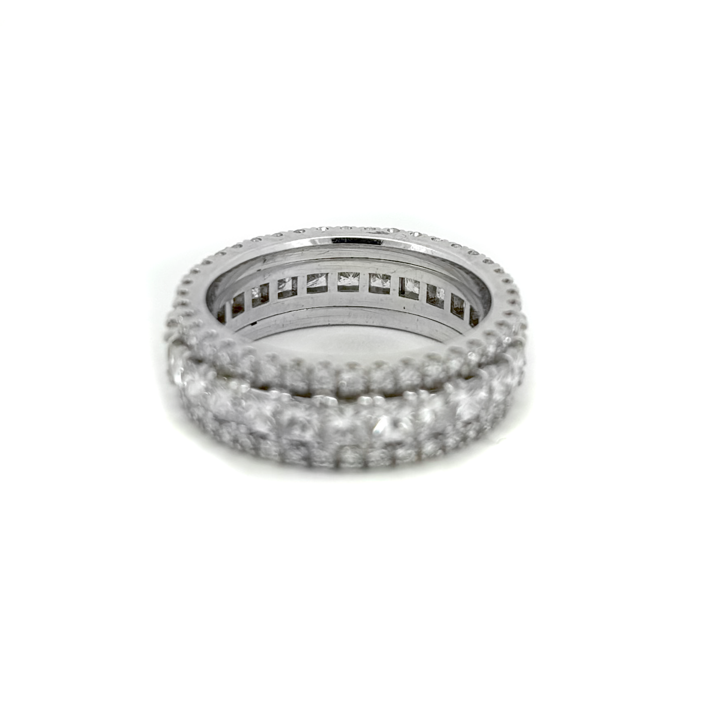 3.50 Carat Princess and Round Eternity Band