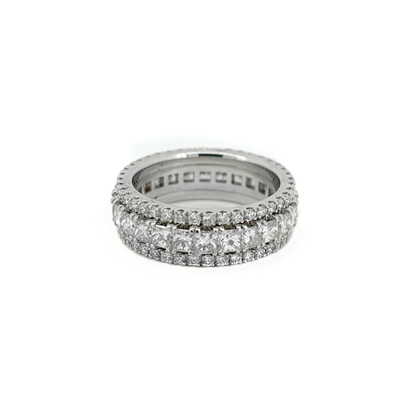 3.50 Carat Princess and Round Eternity Band